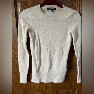 Saks Fifth Avenue Beige Oatmeal Cashmere Sweater